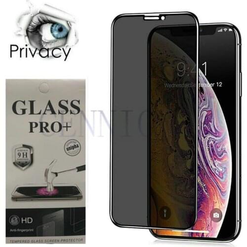 Anti Peep Privacy Tempered Glass Silk Screen Protector For iPhone 13 12 Pro Max 11 XR XS X 8 7 Plus 100pcs With Retail Packaging