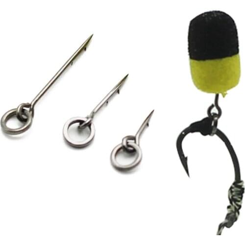 10PCS Carp Fishing Bait Pin Barbed Carp Bait With Rig Ring Swivels Chod Rope Carp Rig D-Drill End Fishing Tackle Accessories