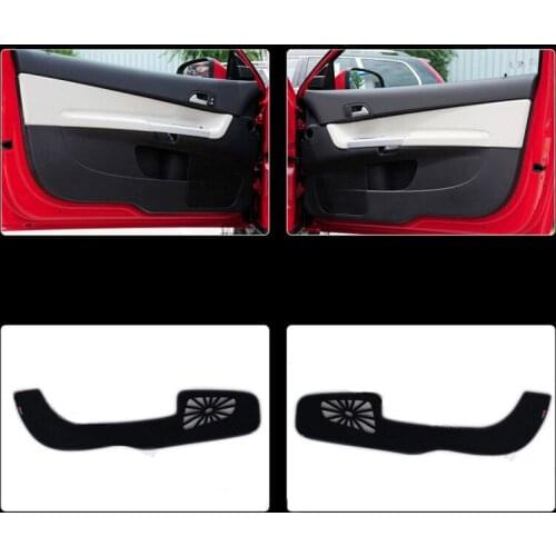 2pcs Fabric Door Protection Mats Anti-kick Decorative Pads For Volvo C30