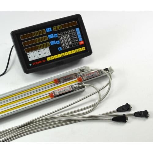 3AXIS Digital Readout Console Display DRO KITS With Linear Scale 0.005MM Linear Encoder Measure Tools For Mill Lathe Machine