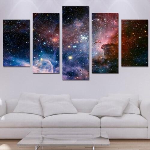 5 piece of canvas printing space room decoration is framed canvas wall art painting, oil painting canvas free shipping