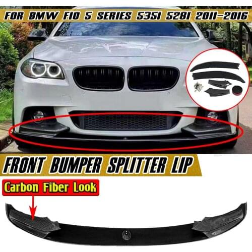 535i Car Front Bumper Lip Chin Bumper Body Kits Splitter For BMW F10 5 Series 535i 528i M Sport 2011-2016 Spolier Aprons Guards