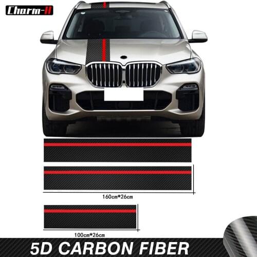5D Carbon Fiber Vinyl Car Hood Bonnet Roof Rear Trim for BMW X5 G05