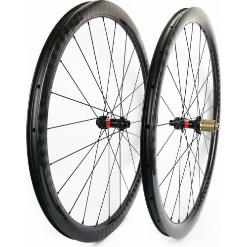 700C full carbon fiber wheels 38mm depth 25mm width disc brake bike Tubeless/Tubular Road wheelset 12k twill glossy finish
