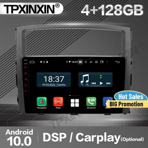 4+128G Carplay Car Radio 2 Din Stereo Receiver Android For Mitsubishi Pajero 2006-2012 2013 2014 2015 2016 GPS Player Audio Unit