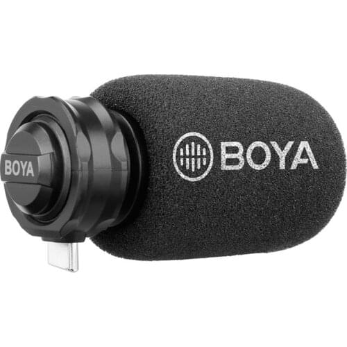 BOYA BY-DM100 Digital Stereo Phone Microphone Condenser Android Record Microphone with Type-C Port for Recording Interview Live