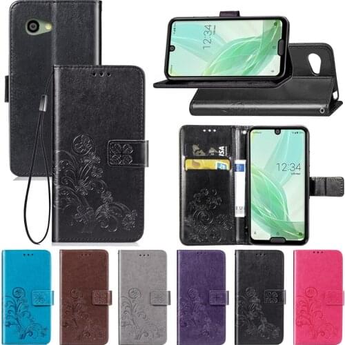 For Sharp R2 Compact Phone case PU Leather + TPU Wallet case For Sharp Aquos R2 Compact Stand Card Holder Slots Silicone Cover