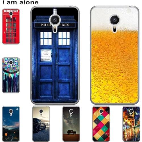 I am alone Phone Case For Meizu MX4 MX5 MX5E U10 U20 Fashion Color Cute Cartoon Printed Paint Mobile