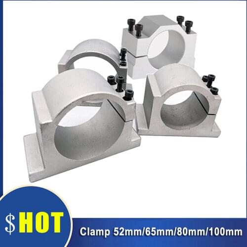 High quality 65mm Diameters spindle clamp on CNC Router, spindle motor mount bracket, clamps for spindle