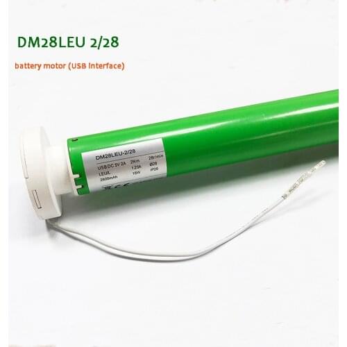 Dooya Rechargeable Battery Tubular Motor DM28LE 2N for 38mm tube work Motorized Shutter Electric Blind