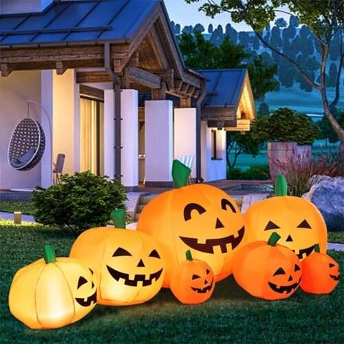 Giant Pumpkin Lantern Inflatable Toys New Year Party Props For Children Christmas Gift Yard Garden Decor For Halloween 2.2M