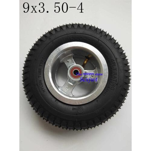 Hot Sale High Performance Electric Scooter9X3.50-4Wheel Rims with Inner Tube Fits Gas Scooter Pocket Bike Electric Tricycle