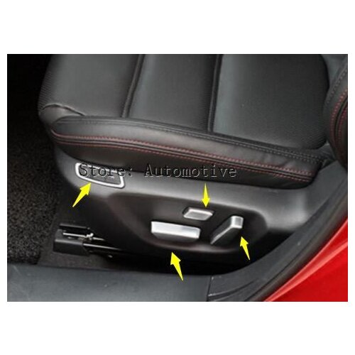 Chrome Interior Power Seats Button Chair Adjustment Cover Trims For Mazda 6 Atenza sedan 2014 High Equipped Model High Quality