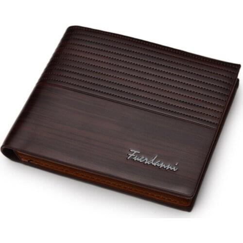 Men Leather Wallet Short Slim Male Purses Money Clip Credit Card Bag Luxury Design Wallets For Men