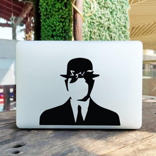 The Son of Man René Magritte Laptop Sticker for MacBook Pro 16" Air Retina 11 13 15 Inch Mac Book Skin 14" Notebook Cover Decal