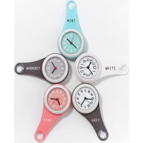 Simple Home Bathroom Wall Clock Waterproof Mute Alarm Clock Creative Kitchen Refrigerator Suction Cup Wall Clock 3