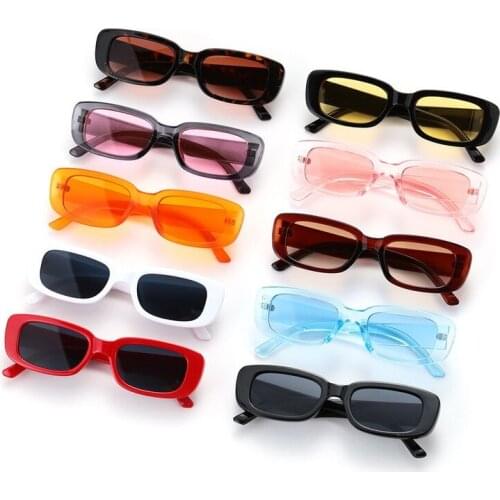 2021 New Travel Retro Women Men Hiking Sunglasses Chic Small Rectangle Sun Glasses UV 400 Black Leopard Shade Outdoor Eyewear