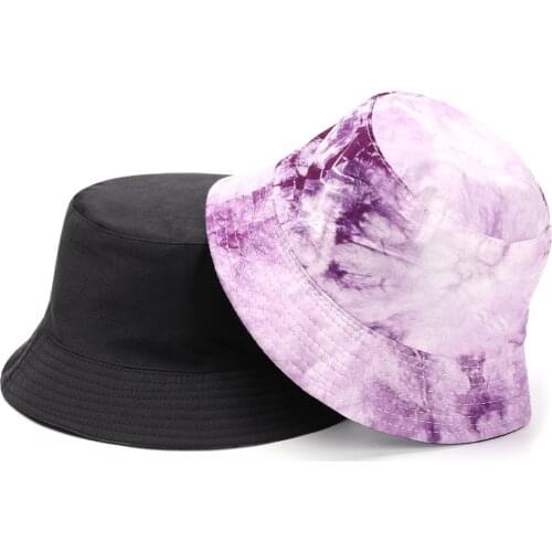 Double-Sided Bucket Hat Fashion Hip hop Cotton Foldable Fisherman Cap For Women Men Outdoor Sunscreen Sun Hat