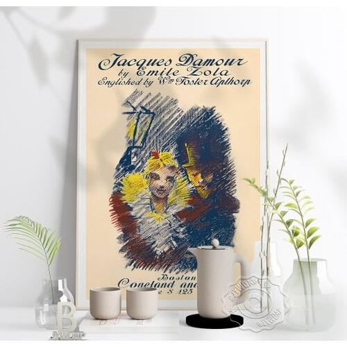 Jacques Damour A Man And A Woman Poster, Ethel Reed Mysticism Exhibition Poster, Graphics Art Vague Figure Painting Home Decor