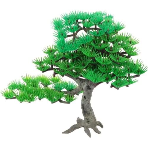 Resin Pine Tree Aquarium Fish Tank Landscape Decoration Tabletop Ornament Artificial Plant Desktop Decorative Miniatures