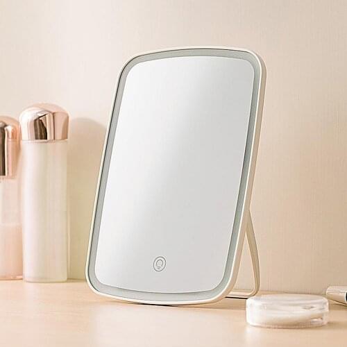 Portable Touch Screen USB Rechargeable LED Lighted Makeup Cosmetic HandMirror Rechargeable by USB cable portable wherever you go