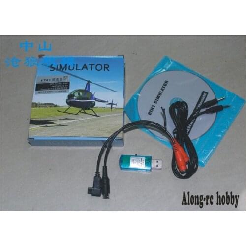 RC model plane part all in one Flight Simulator Cable/USB For JR Futaba WFLY Walkera FS Transmitter REFLEX XTR G7 PHOENIX 5.0)