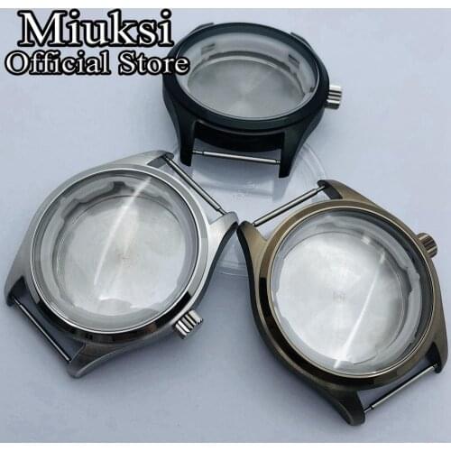 Miuksi 40mm silver stainless steel case fit ETA 2824 NH35 NH36 movement
