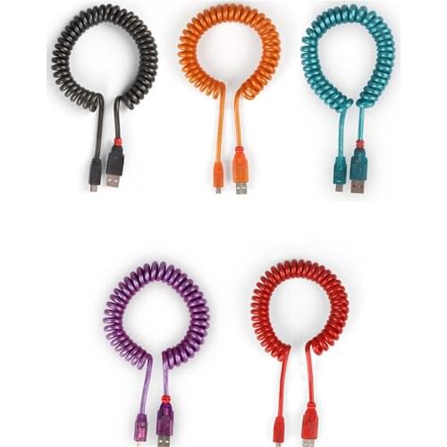 USB2.0 Coiled Cable Replacement Mini-B/ Micro / Type-C Interface for Mechanical Keyboard Upgrade Kit