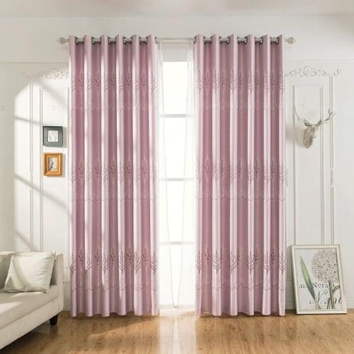 Modern and Simple Pastoral Curtain High-precision Cationic High-grade Jacquard High-shading Curtains for Living Room Bedroom