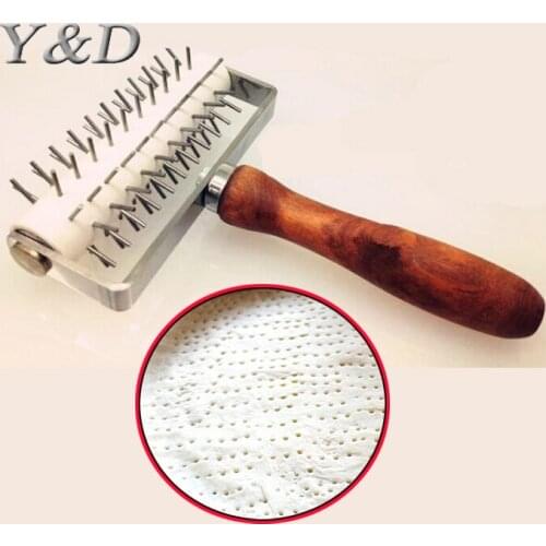 Heavy Duty Spike Knife Stainless Steel Baking Pastry Roller Needle Wheel Pizza Commercial Grade Dough Docker