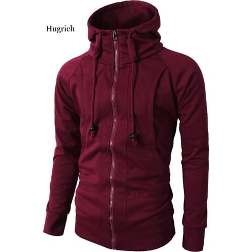 Hooded Sweatshirt Men 2020 Spring Casual Solid Hoodies Sweatshirts Male Brand Streetswear Jackets Red Black