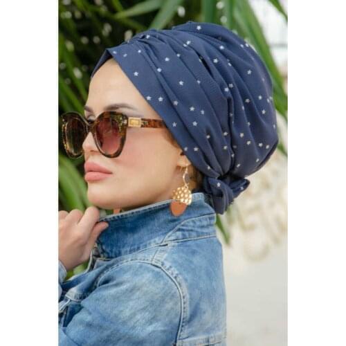 Turban bonnet solid color cotton blouse knot inner hijab caps african twist headwrap women head wraps india hat hijab cap