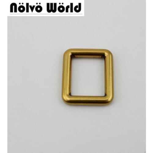 10pcs 50pcs welded Special gold Inside width 20mm polished silver round edge buckle alloy square buckle bags/belts