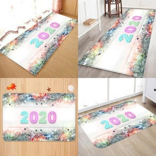 2020 Color Plate Alphabet Printed Flannery Kitchen Floor Pad, Bedroom Floor Pad, Water absorbent Anti-slip Pad