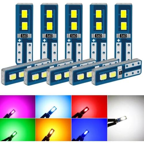 50/100pcs T5 Led Bulb W3W 2016 4SMD Car Wedge LED Dashboard Bulb Auto LED Lamp Warming Indicator Wedge Instrument Light Bulb