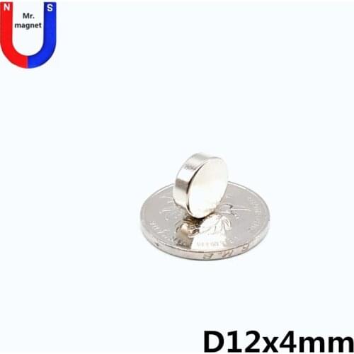 500pcs 12mm x 4mm Super Strong Round Disc Magnets 12*4 12x4 Rare Earth Neodymium Magnet N35 12mm*4mm New Arrival