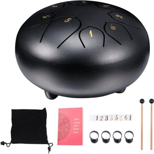 6 Inch Steel Tongue Drum 8 Tone Tongue Drum Hand Pan Drum Tank With Drumsticks Carrying Bag Percussion Accessories Gift