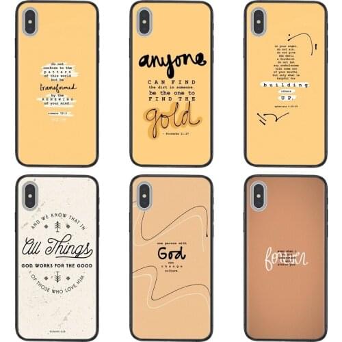 Bible Jesus God Quotes Black Waterproof 3D Bumper For iPhone 12 11 X XR XS Max Mini Pro 8 7 6 6S Plus SE 2020 5 5S 5C Arrival
