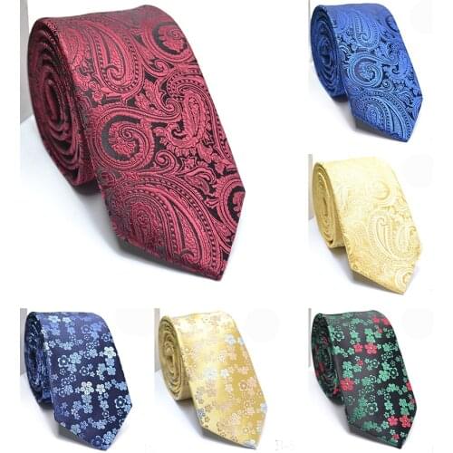 Burgundy Neck Tie Wine Red Men Ties designers fashion a kwaliteit stropdas Slim 6 cm Plaisley ties for men corbatas hombre 2019