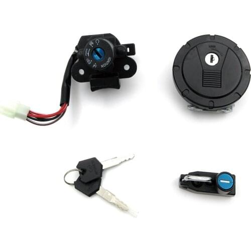 For Kawasaki D-Tracker KLX125 KLX250 KLX250S KLX250SF 2001-2014 Motorcycle Ignition Switch Lock Fuel Gas Cap Tank Cover Keys Set