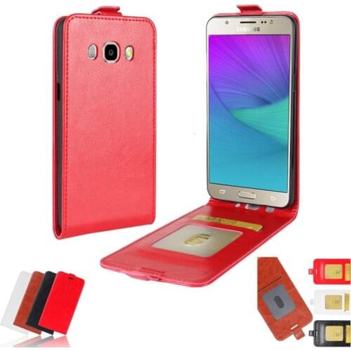 Flip Case Cover for Samsung Galaxy J5 J510 J510F J510G J510Y J510M J5 6 J5108 SM-J510F Luxury Vertical Phone Case Card Slot