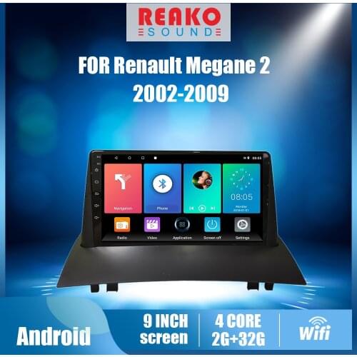 REAKOSOUND For Renault Megane 2 Android 2002-2009 Head Unit Stereo 9'' 2din Car Radio GPS Navigation Multimedia Video Player
