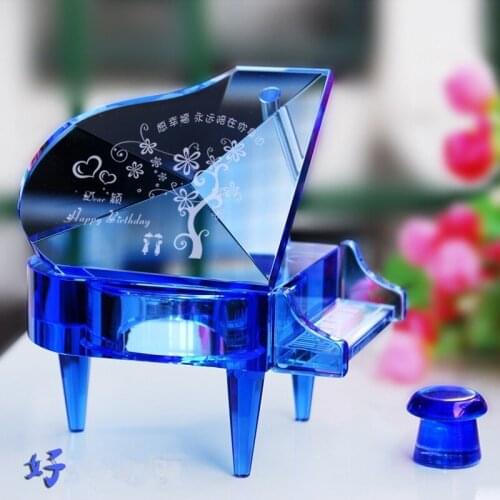 Crystal piano music box music box birthday gift diy creative gift girl Tanabata Valentines Day gift