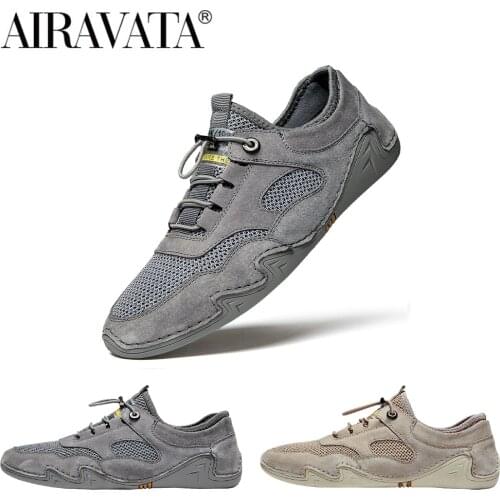 Airavata 2021 New Mens Peas Shoes Lazy Driving Hiking Fashion Casual Outdoor Walking Lightweight Comfort Breathable Shoes