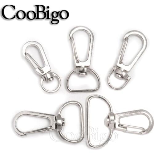 100pcs Metal Key Chain Holder Swivel Trigger Lobster Clasp Snap Hook Key Chain Rings For DIY Craft Outdoor Backpack Bag Parts