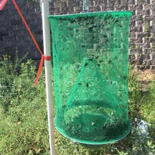 Fly Catcher Cage Reusable Hanging Pest Control Fly Killer Flies Flytrap Cage Net Trap Home Yard Garden Pest Control Supplies