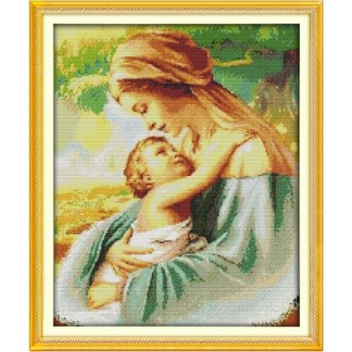 The Madonna and Child (11) cross stitch kit people 18ct 14ct 11ct count print canvas stitches embroidery DIY handmade needlework
