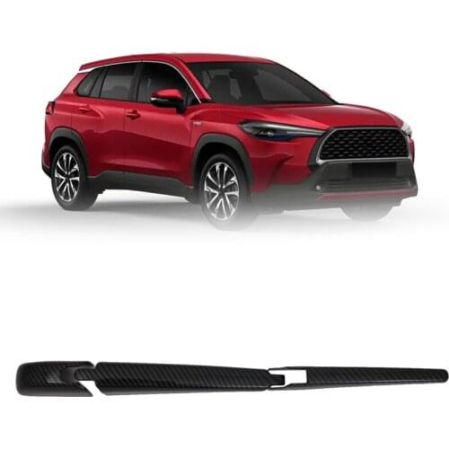 NEW-For Toyota Corolla Cross XG10 2020-2021 Car Accessories ABS Carbon Rear Window Wiper Cover Trim