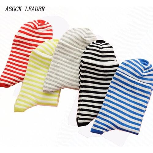 2018 Spring&Summer New Sock New cotton socks ladies Barrel striped sock Women Gifts Socks 5 Pairs/Lot