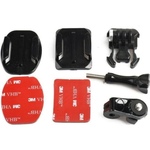 Connector base + flat curve Adhesive Mounts For SONY Action Cam HDR-AS200V AS100